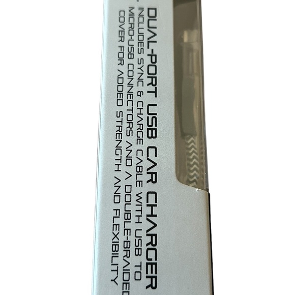 Blackweb Silver Dual Port USB Car Charger 4.8 Amp New in Original Packaging - Picture 5 of 12